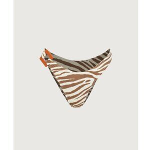 SAME Los Angeles Swim Bikiny Bottom Womens Acrylic 90s Color beige Brown Zebra S